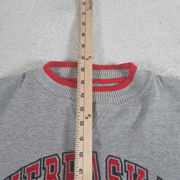 Vintage Nebraska Huskers Sweatshirt Logo Athletic Gray Size Large Embroidered - Picture 8 of 10
